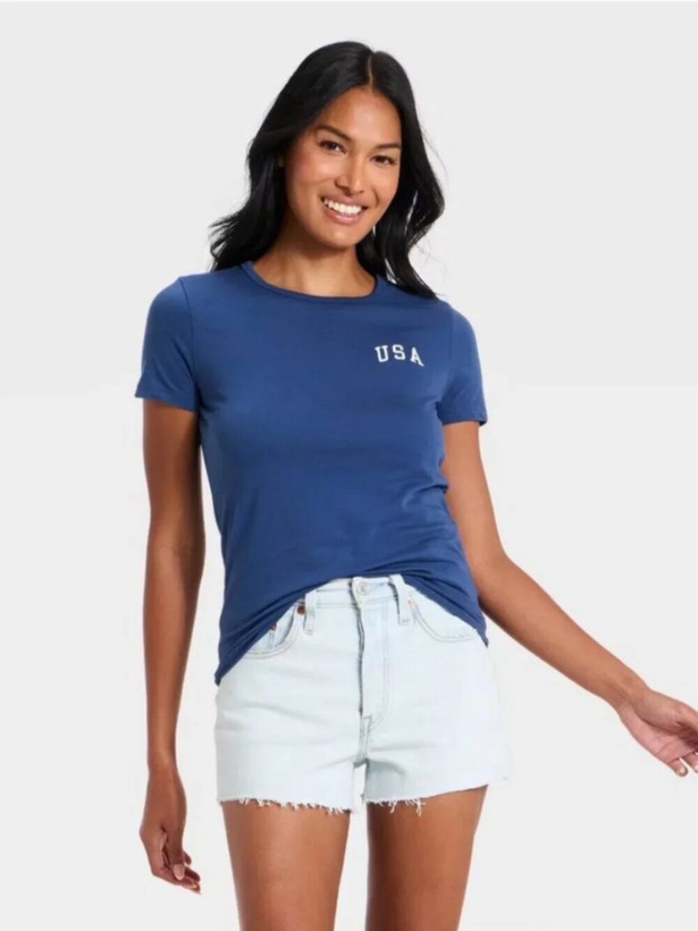 Women's Short Sleeve Graphic T-Shirt - Universal Thread™ Navy Blue XL